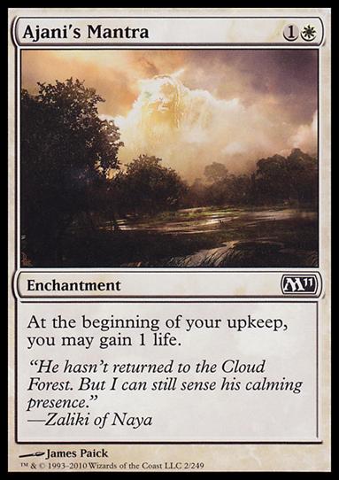 Magic the Gathering: 2011 Core Set (Base Set) card 2 Ajani's Mantra