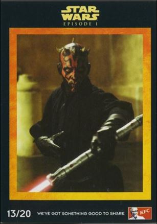 Star Wars: Episode I The Phantom Menace Kentucky Fried Chicken UK (Promo) card 13/20 Darth Maul
