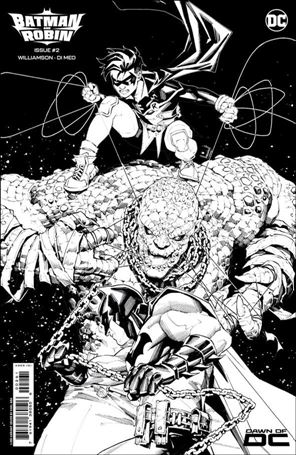 Batman and Robin (2023) issue 2-G Kael Ngu 1:100 B&W Cardstock Cover