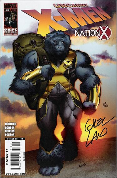 Uncanny X-Men (1981) issue 519-B Dynamic Forces (Signed by Greg Land) 1/50
