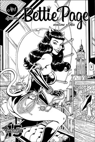 Bettie Page: Unbound issue 5-H John Royle 1:11 Black & White Cover