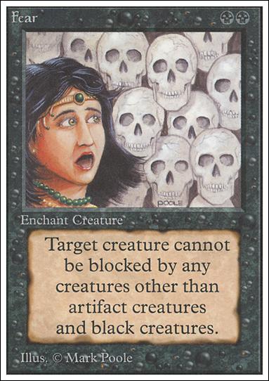 Magic the Gathering: Unlimited (Base Set) card 109 Fear