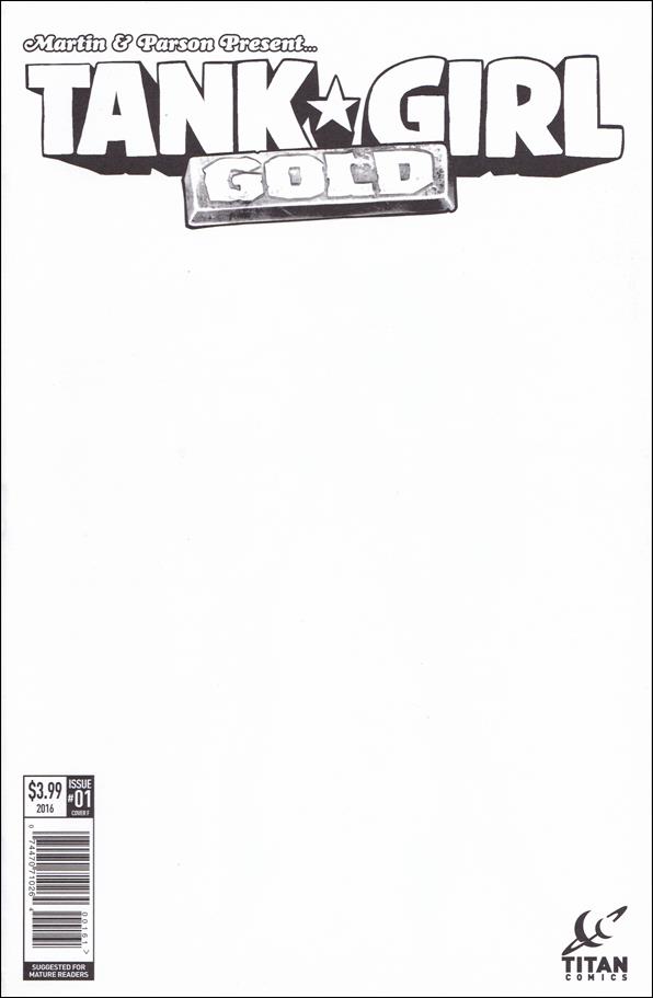 Tank Girl: Tank Girl Gold issue 1-E Blank/Sketch Cover