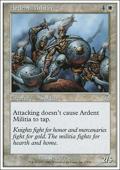 Magic the Gathering: 7th Edition (Base Set) card 2 Ardent Militia