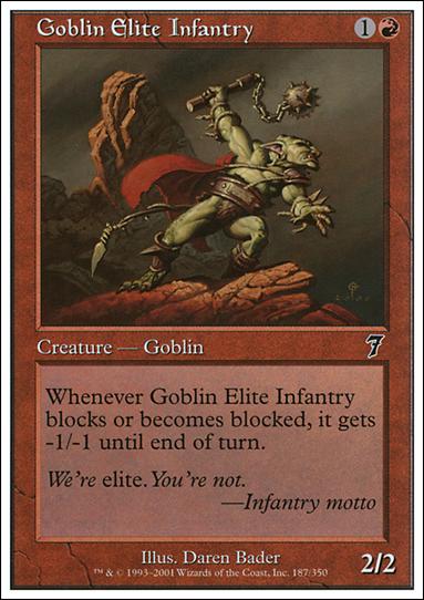 Magic the Gathering: 7th Edition (Base Set) card 187 Goblin Elite Infantry