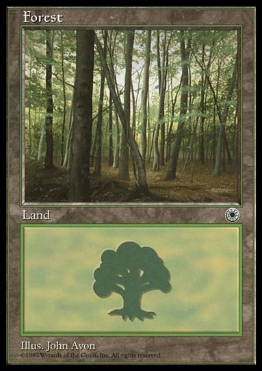 Magic the Gathering: Portal (Base Set) card 200-B Forest