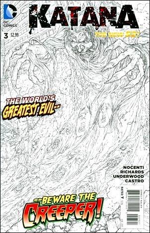 Katana issue 3-B Wraparound 1:25 Sketch Cover