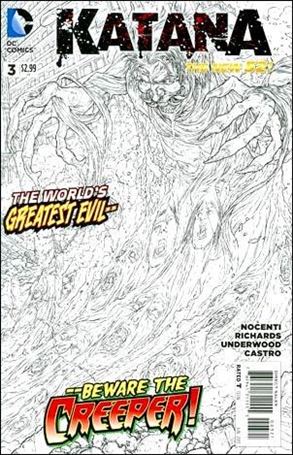 Katana issue 3-B Wraparound 1:25 Sketch Cover