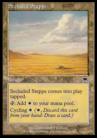 Magic the Gathering: Onslaught (Base Set) card 324 Secluded Steppe