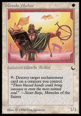 Magic the Gathering: The Dark (Base Set) card 13 Miracle Worker