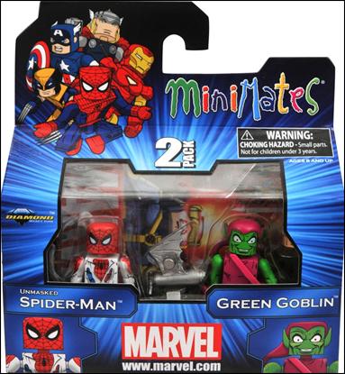 Marvel Minimates figure 119 Unmasked Spider-Man and Green Goblin