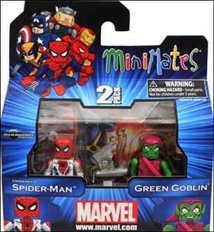 Marvel Minimates figure 119 Unmasked Spider-Man and Green Goblin