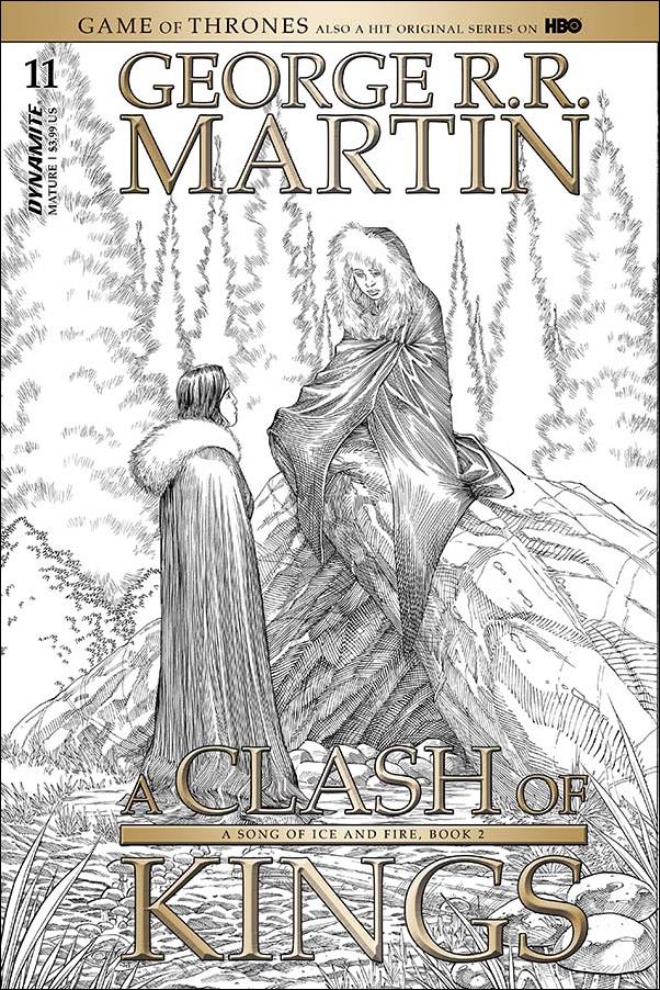 George R. R. Martin's a Clash of Kings (2017) issue 11-C Mike Miller 1:10 Black & White Cover
