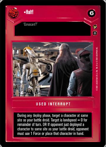 Star Wars: Theed Palace Limited (Base Set) card 38 Halt!