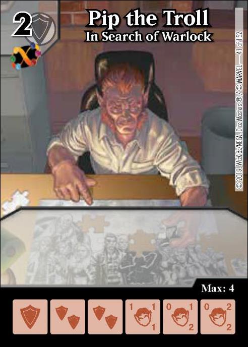 Marvel Dice Masters  Avengers Infinity Gauntlet card 41 Pop the Troll: In Search of Warlock