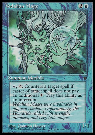 Magic the Gathering: Fallen Empires (Base Set) card 30-B Vodalian Mage