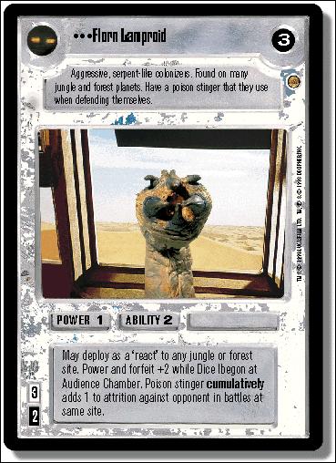 Star Wars: Jabba's Palace Limited (Base Set) card 100 Florn Lamproid