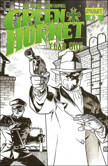 Green Hornet: Year One issue 6-C Matt Wagner Black, White and Green Cover