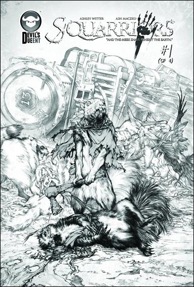 Squarriors (2014) issue 1-D Ashley Witter Black and White Cover