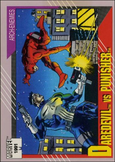 Marvel Universe: Series 2 (Base Set) card 116 Daredevil vs Punisher