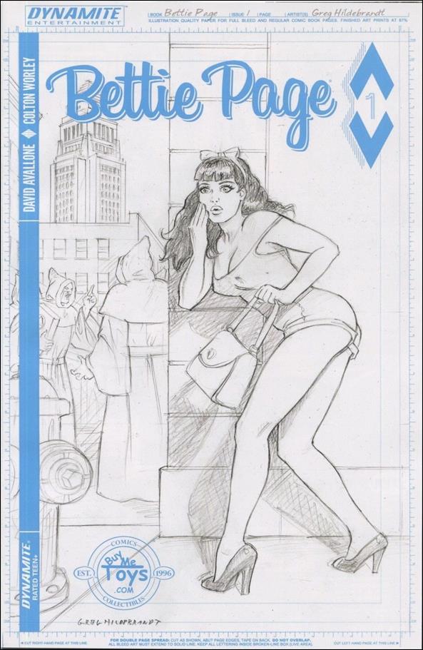 Bettie Page (2017) issue 1-Q Greg Hildebrandt buymetoys.com Sketch Cover