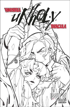 Vampirella/Dracula: Unholy issue 1-S Rose Besch 1:25 Black & White Cover