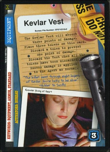 X-Files: The Truth Is Out There (Base Set) card XF97-0316v2 Kevlar Vest