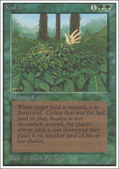 Magic the Gathering: Unlimited (Base Set) card 205 Kudzu