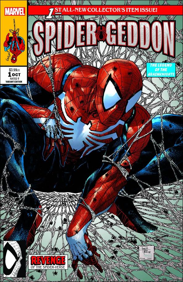 Spider-Geddon issue 1-LB Philip Tan Green Background Cover 1/1500