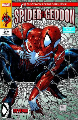 Spider-Geddon issue 1-LB Philip Tan Green Background Cover 1/1500