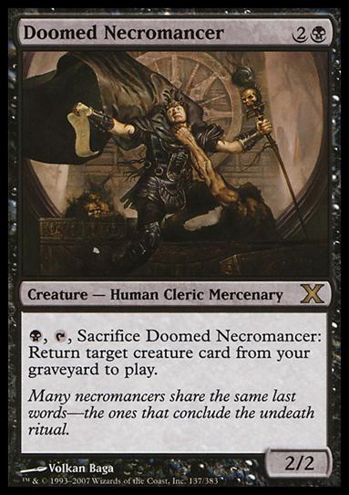 Magic the Gathering: 10th Edition (Base Set) card 137 Doomed Necromancer