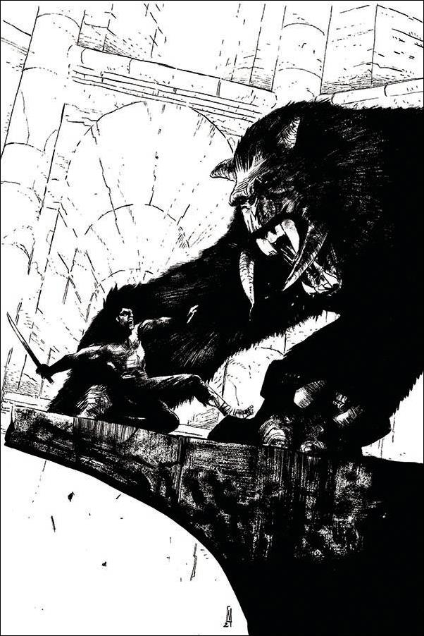 Cimmerian: Hour of the Dragon issue 2-G Werther Dell'Edera 1:30 Black & White Virgin Cover