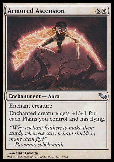 Magic the Gathering: Shadowmoor (Base Set) card 2 Armored Ascension