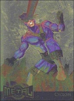 Marvel Metal (Metal Blasters Subset) card 3-B Cyclops (Gold Foil)