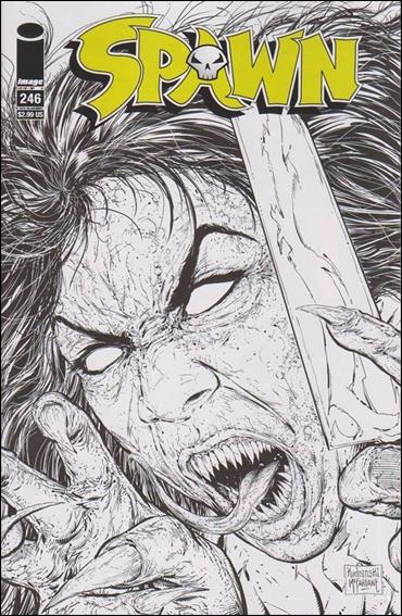 Spawn issue 246-B 1:25 Black & White Cover
