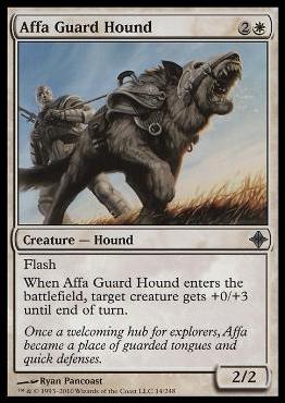 Magic the Gathering: Rise of the Eldrazi (Base Set) card 14 Affa Guard Hound