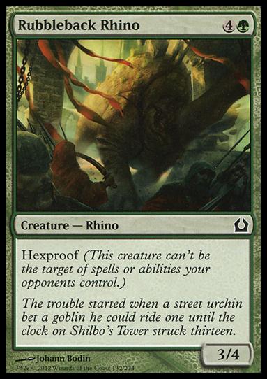 Magic the Gathering: Return to Ravnica (Base Set) card 132 Rubbleback Rhino