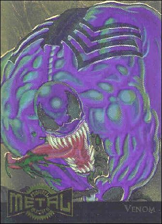 Marvel Metal (Metal Blasters Subset) card 16-B Venom (Gold Foil)