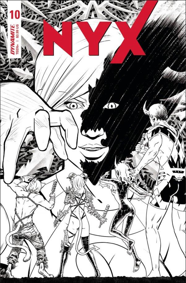 Nyx (2021) issue 10-E Alvaro López Black and White 1:10 Cover