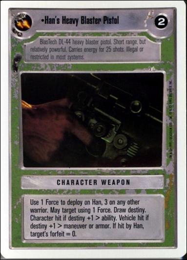 Star Wars: Premiere Unlimited (Base Set) card 319 Han's Heavy Blaster Pistol
