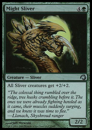 Magic the Gathering: Premium Deck Series: Slivers (Base Set) card 23 Might Sliver