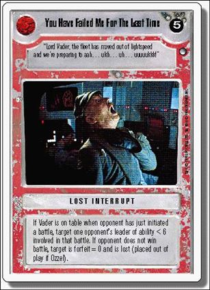 Star Wars: Hoth Revised (Base Set) card 126 You Have Failed Me For The Last Time