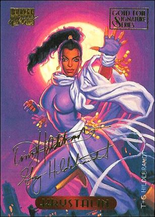 1994 Marvel Masterpieces (Gold-Foil Signature Parallel Base Set) card 64 Krystalin