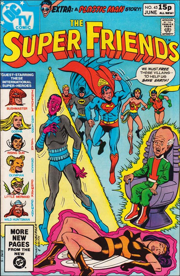 Super Friends (1976) issue 45-B UK Price Cover