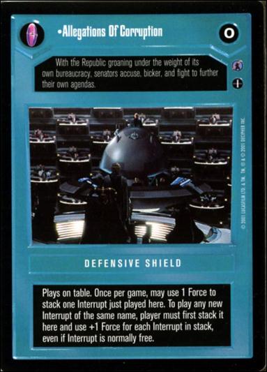 Star Wars: Reflections III (Base Set) card 33 Allegations Of Corruption