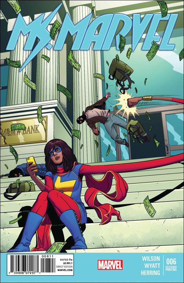 Ms. Marvel (2014)  issue 6-C Jamie McKelvie Teal Logo Cover (2nd Printing)