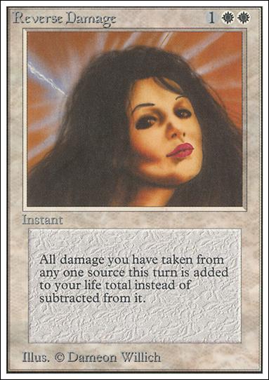 Magic the Gathering: Unlimited (Base Set) card 36 Reverse Damage