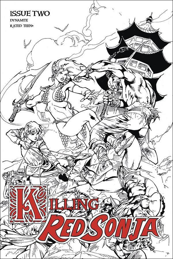 Killing Red Sonja issue 2-D Roberto Castro 1:7 Black & White Cover
