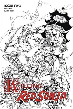 Killing Red Sonja issue 2-D Roberto Castro 1:7 Black & White Cover