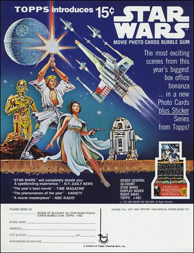 Star Wars: Series 1 card 7 Dealer Ad Sheet